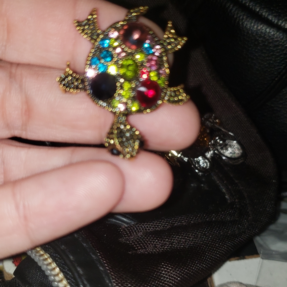 Jeweled turtle pin